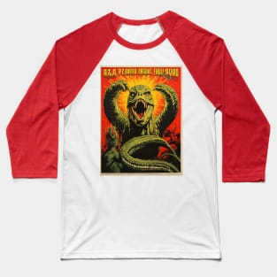 Vintage Reptilian Propaganda Poster T-Shirt Baseball T-Shirt